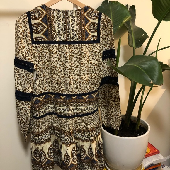 New Sea Contrast Binding Print Dress Size 8 - Picture 5 of 6